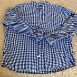 2 XL/Vineyard Vines Royal Blue Gingham Men's Shirt/EXCELLENT CONDITION!